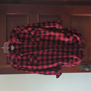 Red buffalo check flannel Large